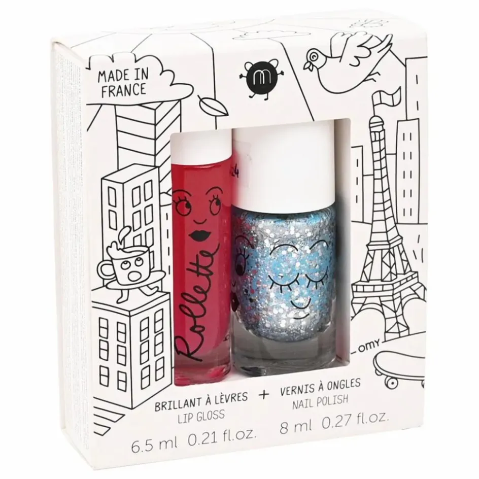 Discount Nailmatic Kids Duo vernis et rollette brillant à lèvres Magique | Argenté