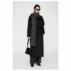 Hot Anine Bing Echarpe Hannah Léopard Alpaga | Gris
