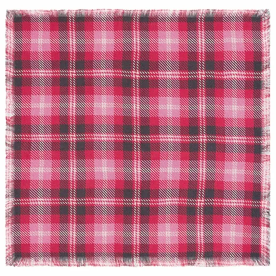 Online Bompard Echarpe Mini Carré Tartan Cachemire | Rouge