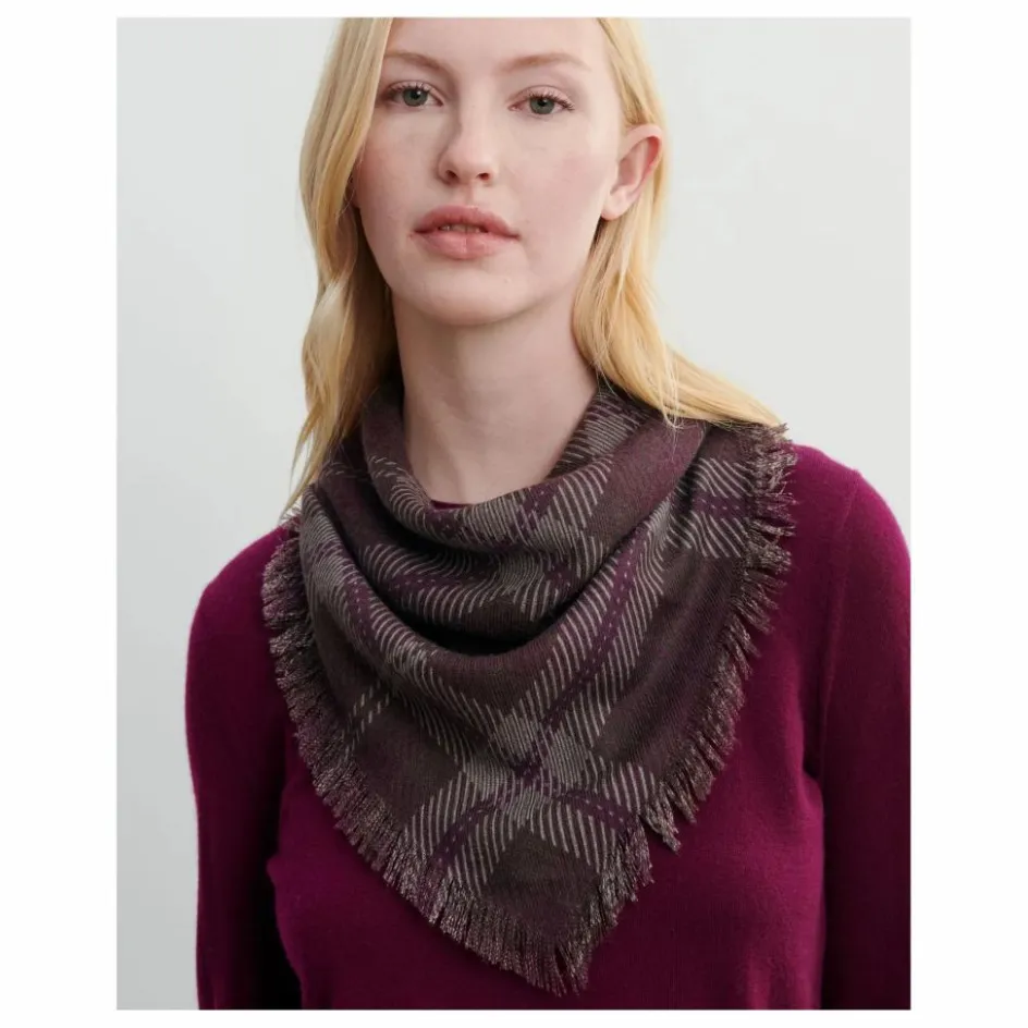 Bompard Echarpe Mini Carré Tartan Cachemire ||Femme Écharpes, Foulards