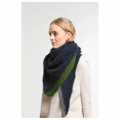 Clearance Mapoésie Echarpe Triangle Asta Alpaga Super Fine | Bleu nuit