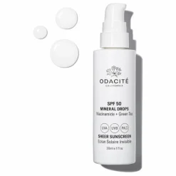 Femme Odacité Soins Du Visage|Taille Voyage*Ecran solaire invisible SPF50 Mineral Drops - 30 ml
