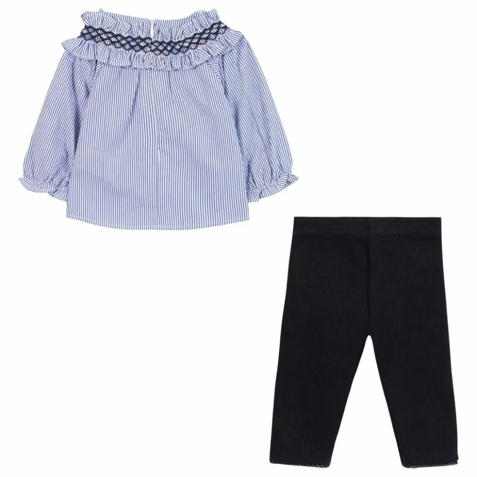Outlet Tartine et Chocolat Ensemble Blouse et Legging | Bleu