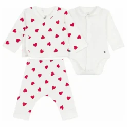 Petit Bateau Ensemble Body et Pyjama 2 Pièces Cœurs Coton Bio || Pyjamas, Sous-Vêtements|Pyjamas Et Bodies