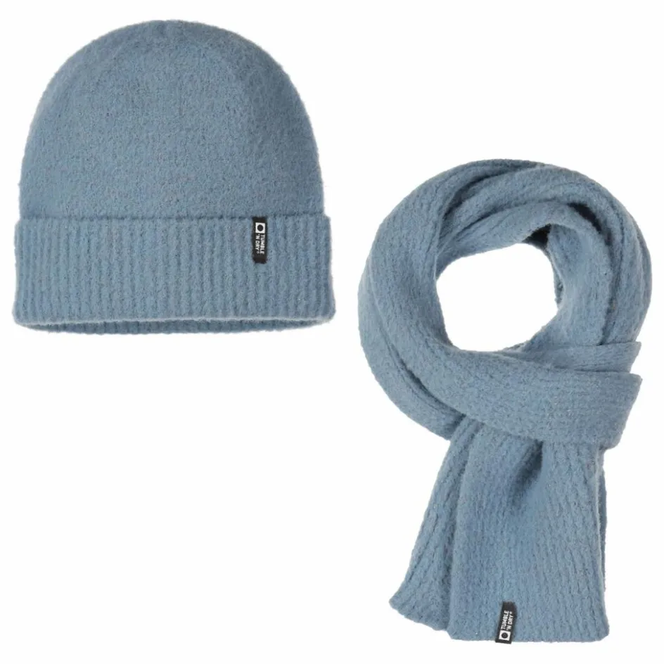 Tumble N'Dry Ensemble Bonnet & Echarpe | Bleu Acier