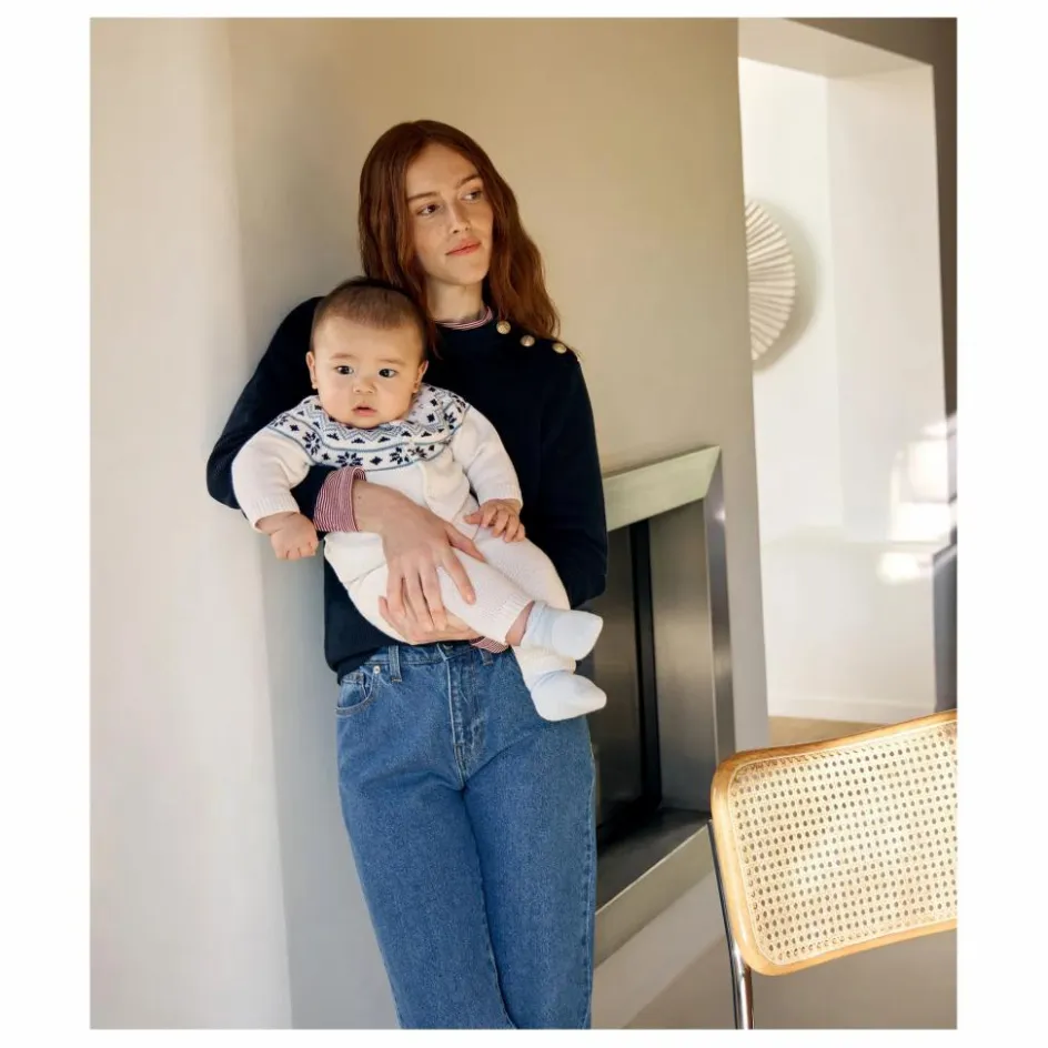 Clearance Petit Bateau Ensemble Cardigan et Pantalon Laine | Ecru