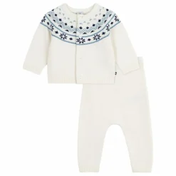 Clearance Petit Bateau Ensemble Cardigan et Pantalon Laine | Ecru