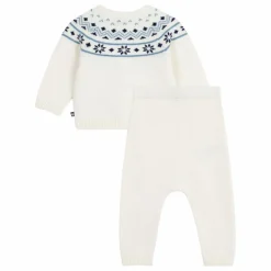 Clearance Petit Bateau Ensemble Cardigan et Pantalon Laine | Ecru
