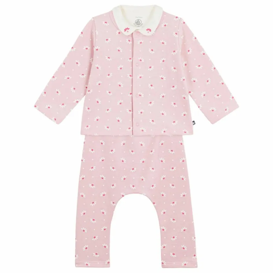 Petit Bateau Ensemble Cardigan Pantalon et Body Fleuris Coton Bio || Bodies, Combinaisons|Combinaisons Et Bodies