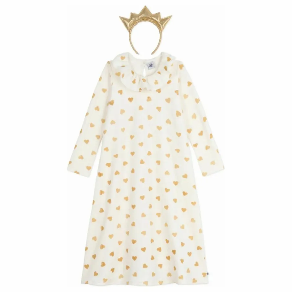 Enfant Petit Bateau Nuit, Sous-Vêtements*Ensemble Chemise de Nuit et Tiare Pailletée |