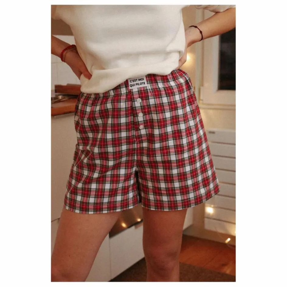 C'est moi qui pilote Ensemble Court Carreaux Tartan ||Femme Sous-Vêtements|Nuit