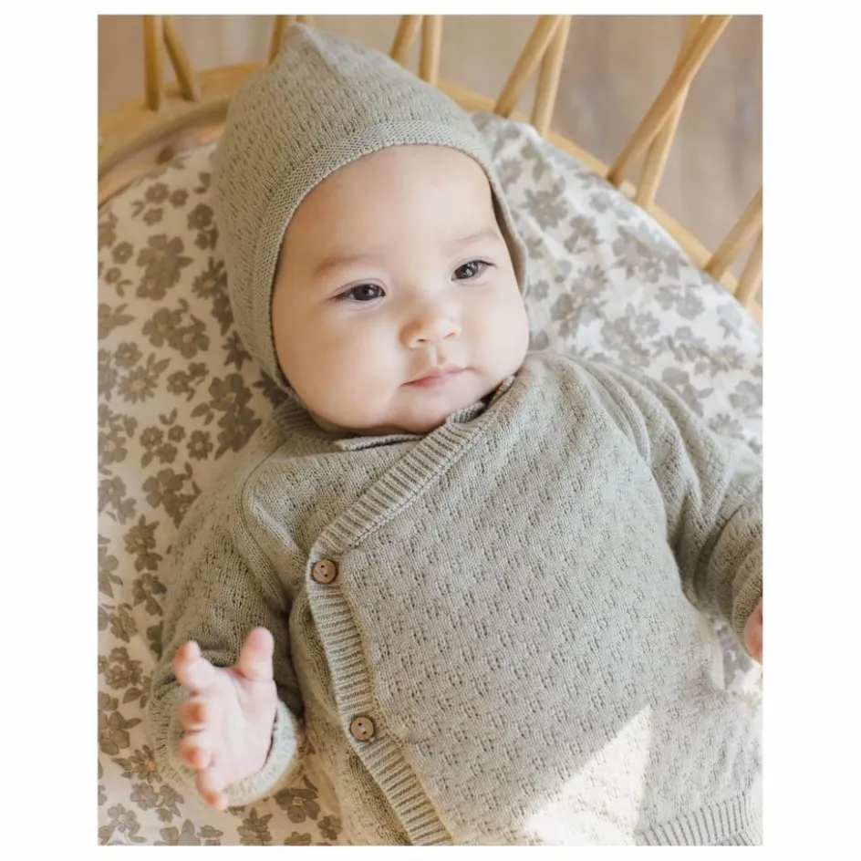 Quincy Mae Ensemble Gilet Pantalon et Béguin Maille Coton Bio || Bodies, Combinaisons|Combinaisons Et Bodies