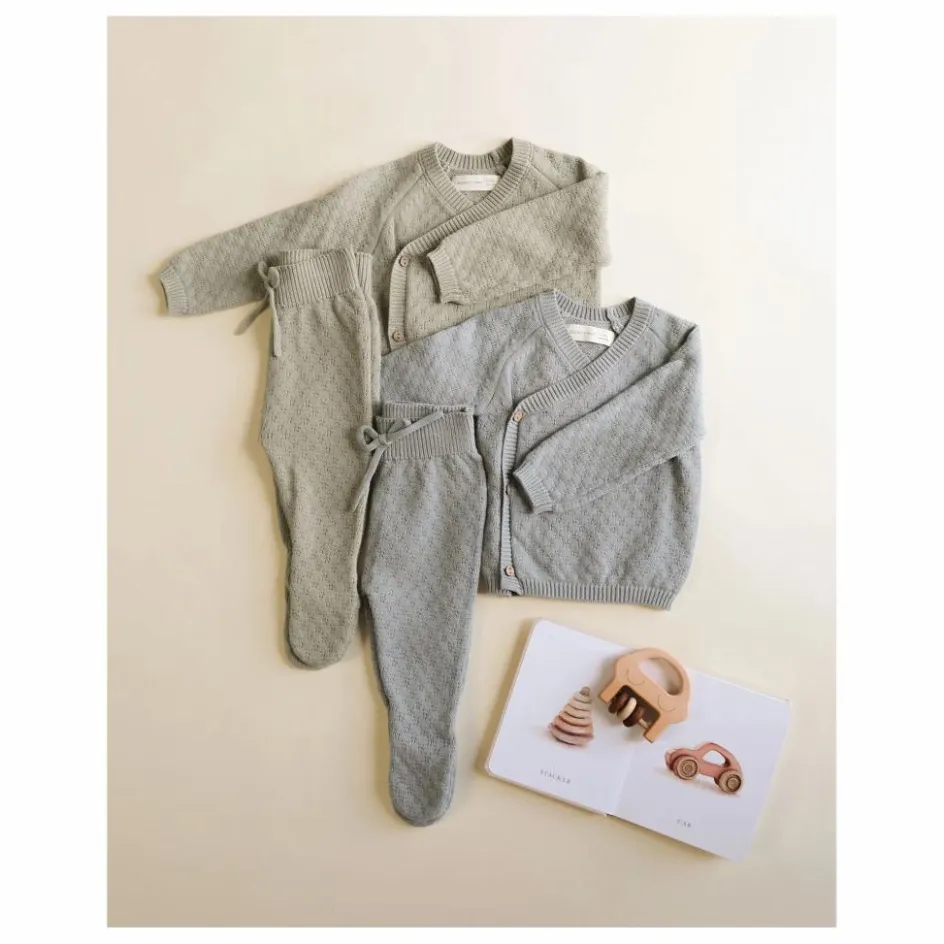 Quincy Mae Ensemble Gilet Pantalon et Béguin Maille Coton Bio || Bodies, Combinaisons|Combinaisons Et Bodies