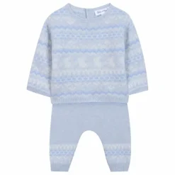 Tartine et Chocolat Ensemble Pull et Legging Cachemire | Bleu Clair