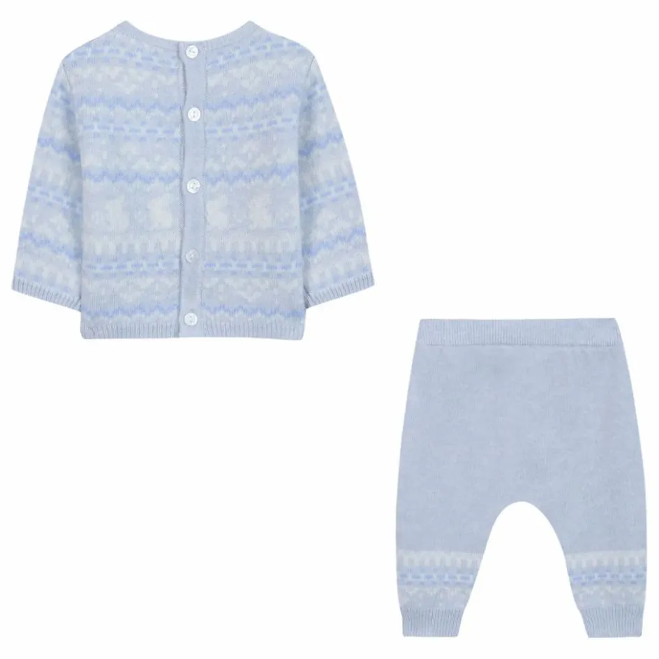 Tartine et Chocolat Ensemble Pull et Legging Cachemire | Bleu Clair