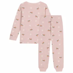 Petit Bateau Ensemble Pyjama Molleton Cœurs | Rose