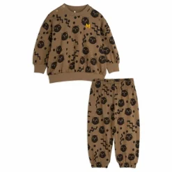 Mini Rodini Ensemble Sweat et Jogger Squiggly Cat Coton Bio || Bodies, Combinaisons|Combinaisons Et Bodies