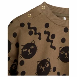 Mini Rodini Ensemble Sweat et Jogger Squiggly Cat Coton Bio || Bodies, Combinaisons|Combinaisons Et Bodies