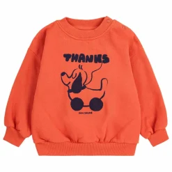 Bobo Choses Ensemble Sweat et Jogger Thanks Coton Bio | Orange