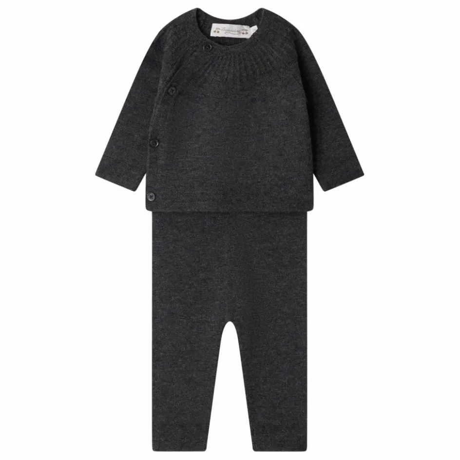 Bonpoint Ensemble Top et Legging Jina Laine | Gris anthracite