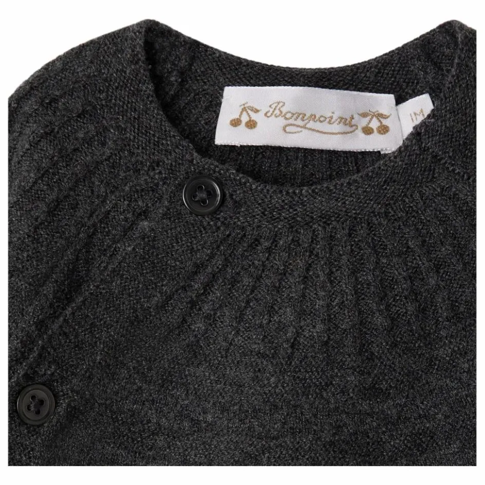 Bonpoint Ensemble Top et Legging Jina Laine | Gris anthracite