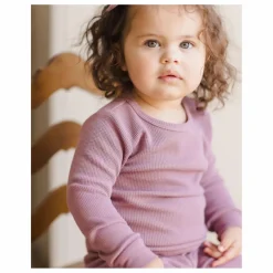 Outlet Quincy Mae Ensemble T-shirt et Jogger Waffle Coton Bio | Magenta