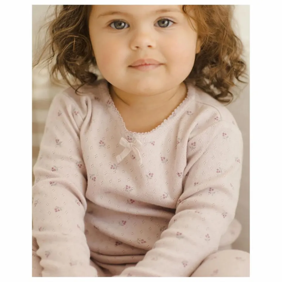 Enfant Quincy Mae Robes, Combinaisons|Bodies, Combinaisons*Ensemble T-shirt et Legging Pointelle Coton Bio | Lilas