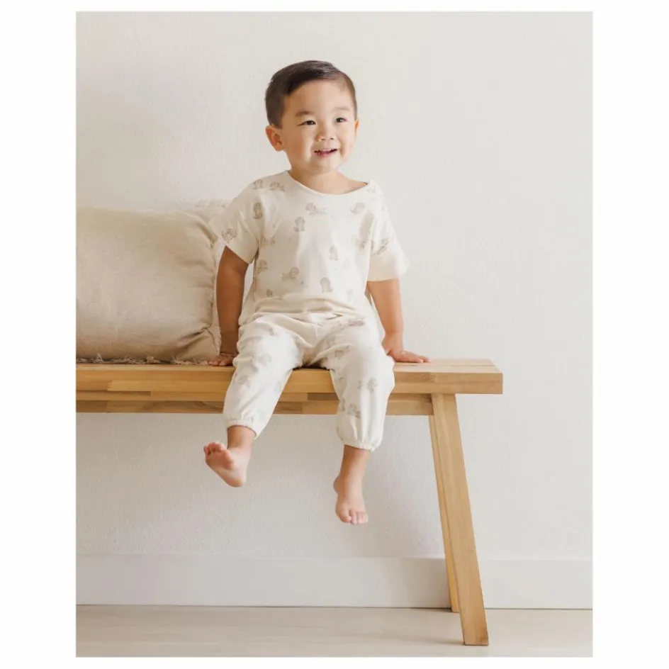 Outlet Quincy Mae Ensemble T-shirt et Pantalon | Ecru