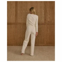 New Rylee + Cru Ensemble T-shirt et Pantalon Côtelé Ditsy | Ecru