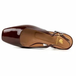 Femme Bobbies Chaussures À Talons*Escarpins Maddie Cuir Verni Froissé |