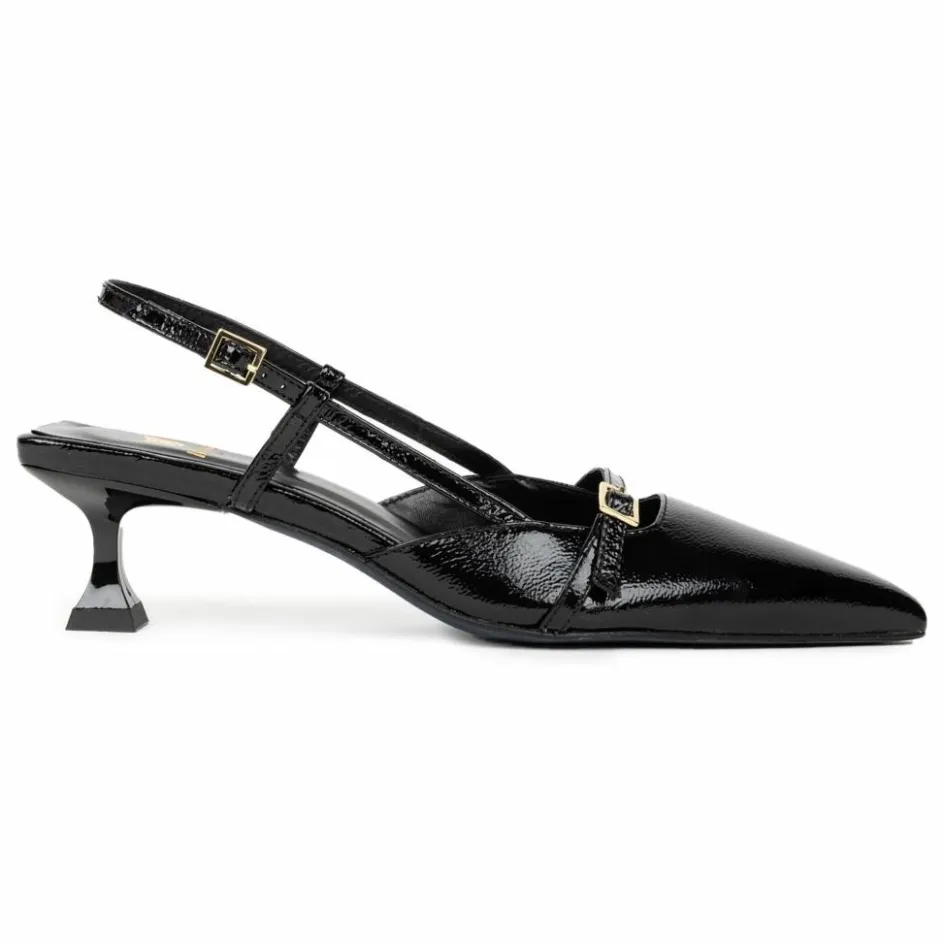 Bobbies Escarpins Reem Cuir Verni Froissé ||Femme Chaussures À Talons