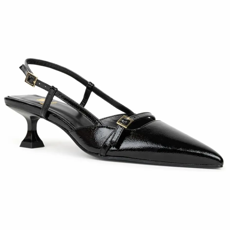 Bobbies Escarpins Reem Cuir Verni Froissé ||Femme Chaussures À Talons