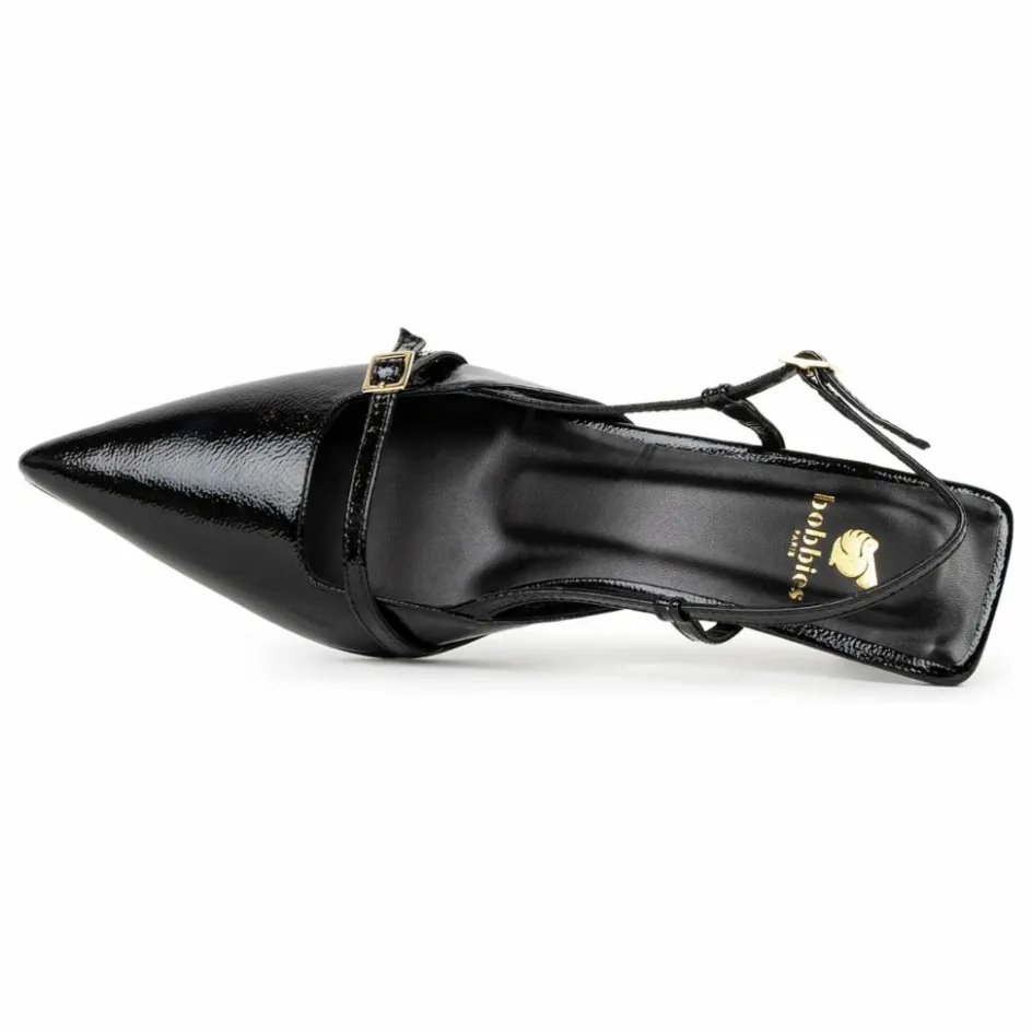 Bobbies Escarpins Reem Cuir Verni Froissé ||Femme Chaussures À Talons