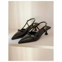 Bobbies Escarpins Reem Cuir Verni Froissé ||Femme Chaussures À Talons