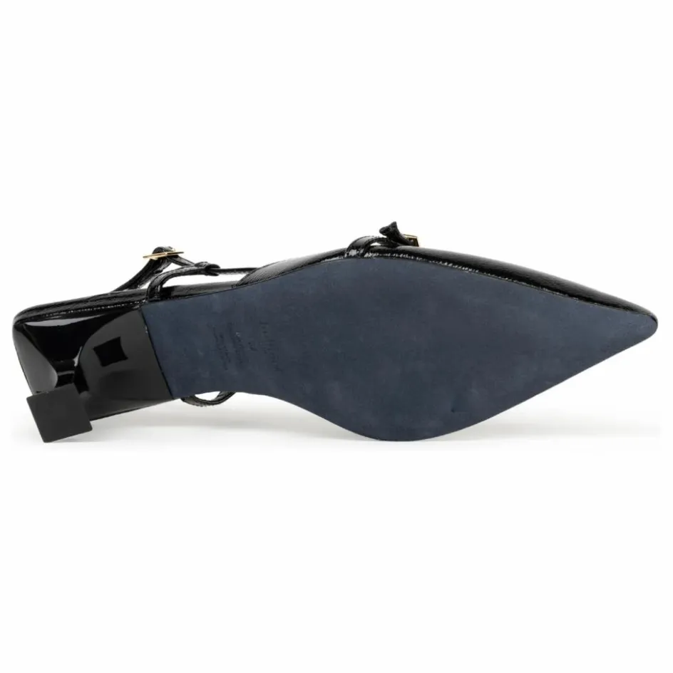 Bobbies Escarpins Reem Cuir Verni Froissé ||Femme Chaussures À Talons