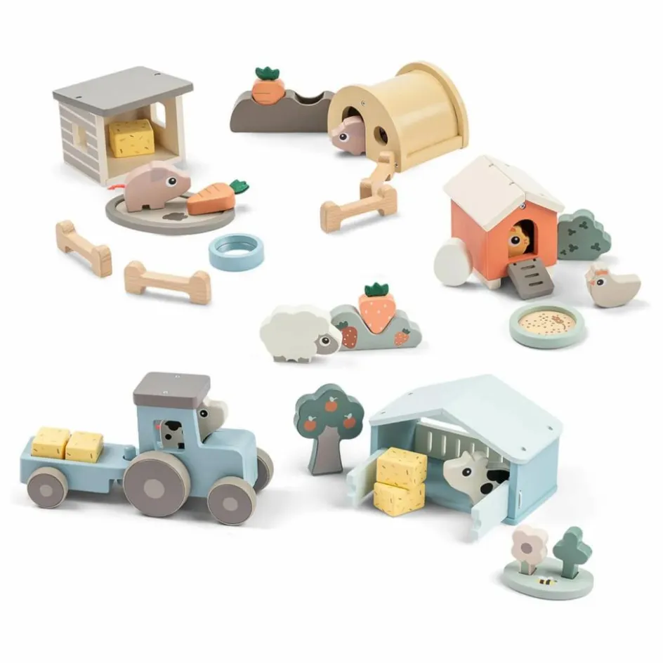 Done by deer Etable en bois Dotti || Figurines