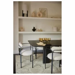Hot Gabrielle Paris Fauteuil colombe, assise en bouclette | Crème