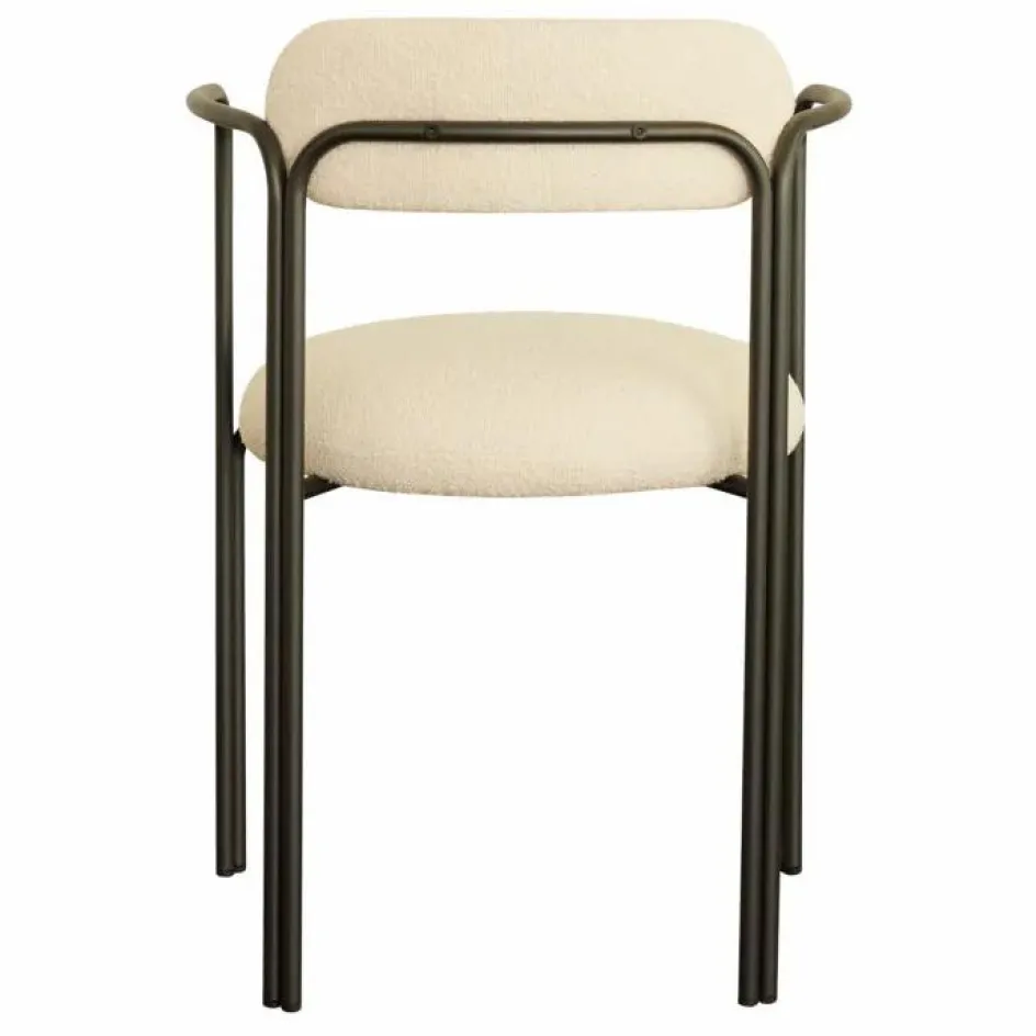 Hot Gabrielle Paris Fauteuil colombe, assise en bouclette | Crème