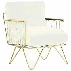 Honoré Canapés, Fauteuils*Fauteuil Croisette doré mat epoxy, coton |