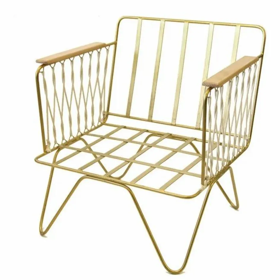 Honoré Canapés, Fauteuils*Fauteuil Croisette doré mat epoxy, coton |