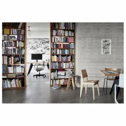 Vitra Fauteuil de bureau Direction Pivotant, piètement noir foncé - Jean Prouvé || Chaises, Tabourets, Bancs