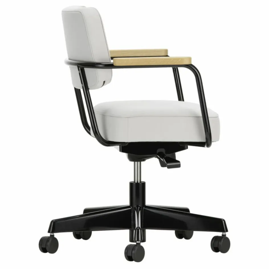 Vitra Fauteuil de bureau Direction Pivotant, piètement noir foncé - Jean Prouvé || Chaises, Tabourets, Bancs