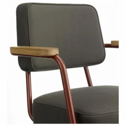 Vitra Chaises, Tabourets, Bancs*Fauteuil de bureau Direction Pivotant, piètement japonese red - Jean Prouvé |