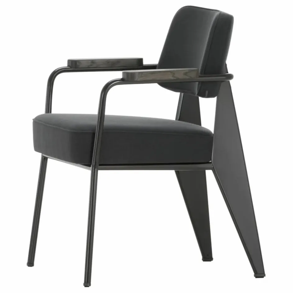 Sale Fauteuil Direction, piétement noir foncé- Jean Prouvé | Chaises, Tabourets, Bancs