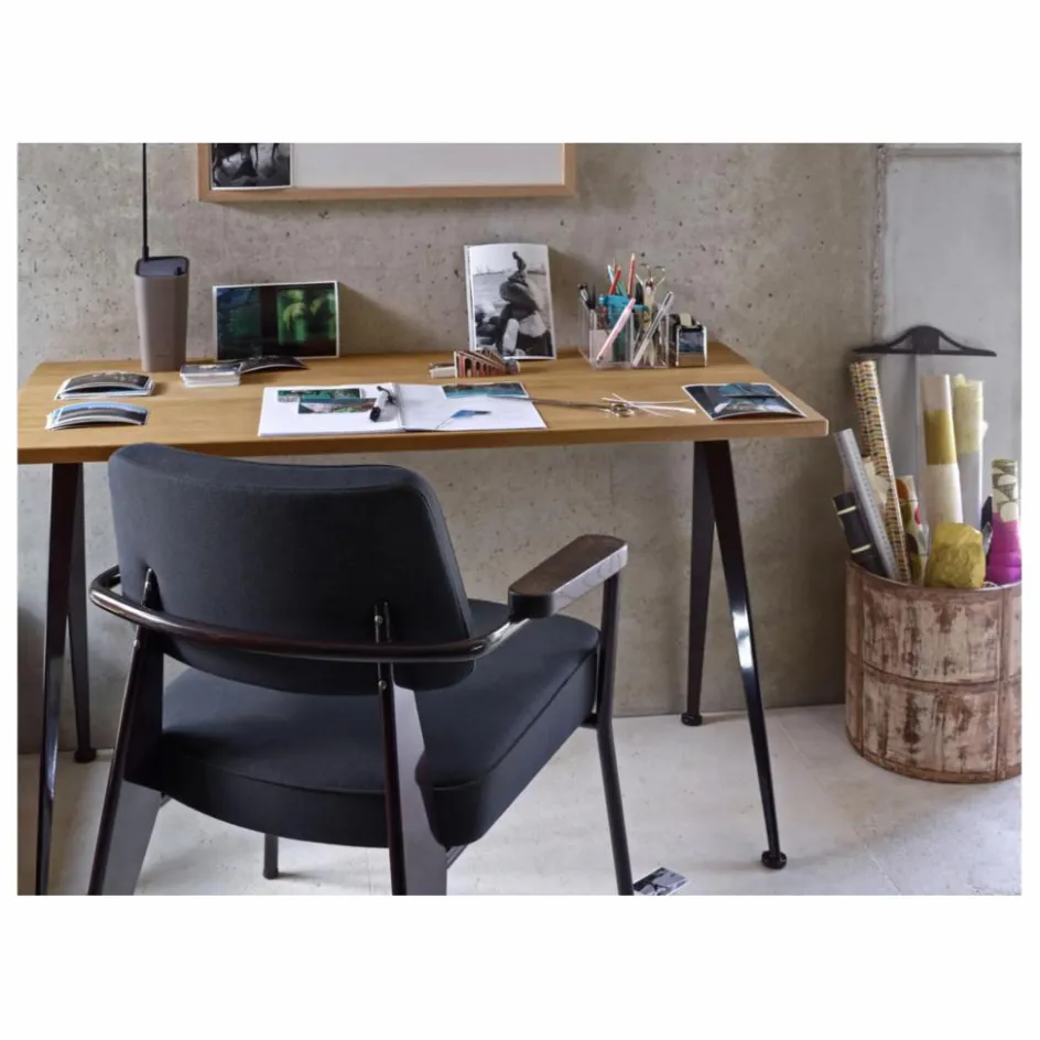 Sale Fauteuil Direction, piétement noir foncé- Jean Prouvé | Chaises, Tabourets, Bancs