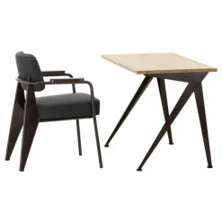 Sale Fauteuil Direction, piétement noir foncé- Jean Prouvé | Chaises, Tabourets, Bancs