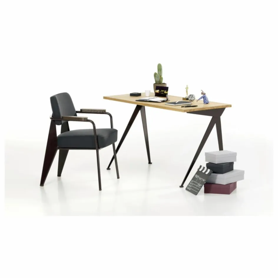 Sale Fauteuil Direction, piétement noir foncé- Jean Prouvé | Chaises, Tabourets, Bancs