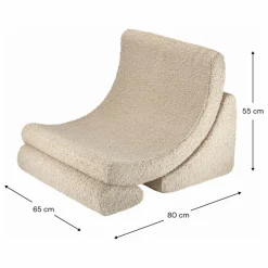 Fauteuil en teddy Moon | Enfant Chaises Enfant