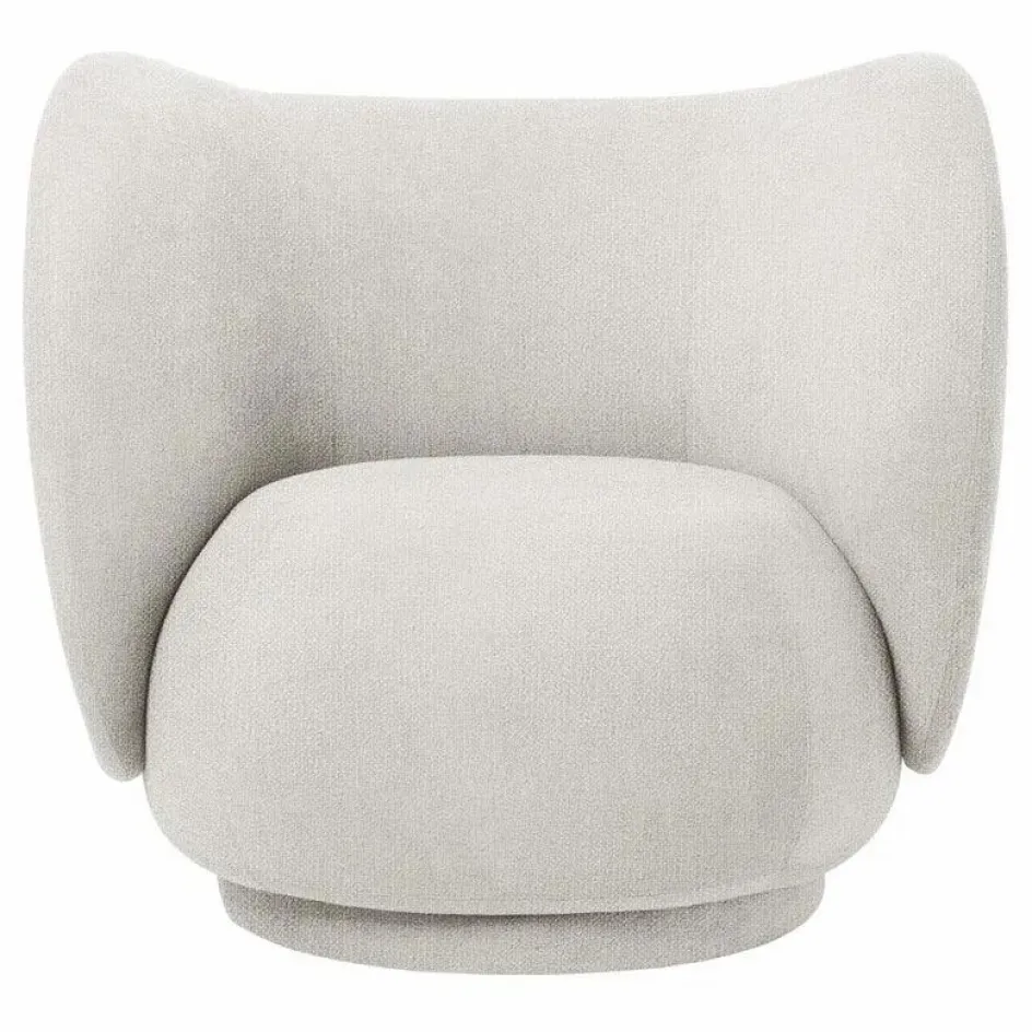 Ferm Living Fauteuil en tissu bouclé Rico || Canapés, Fauteuils