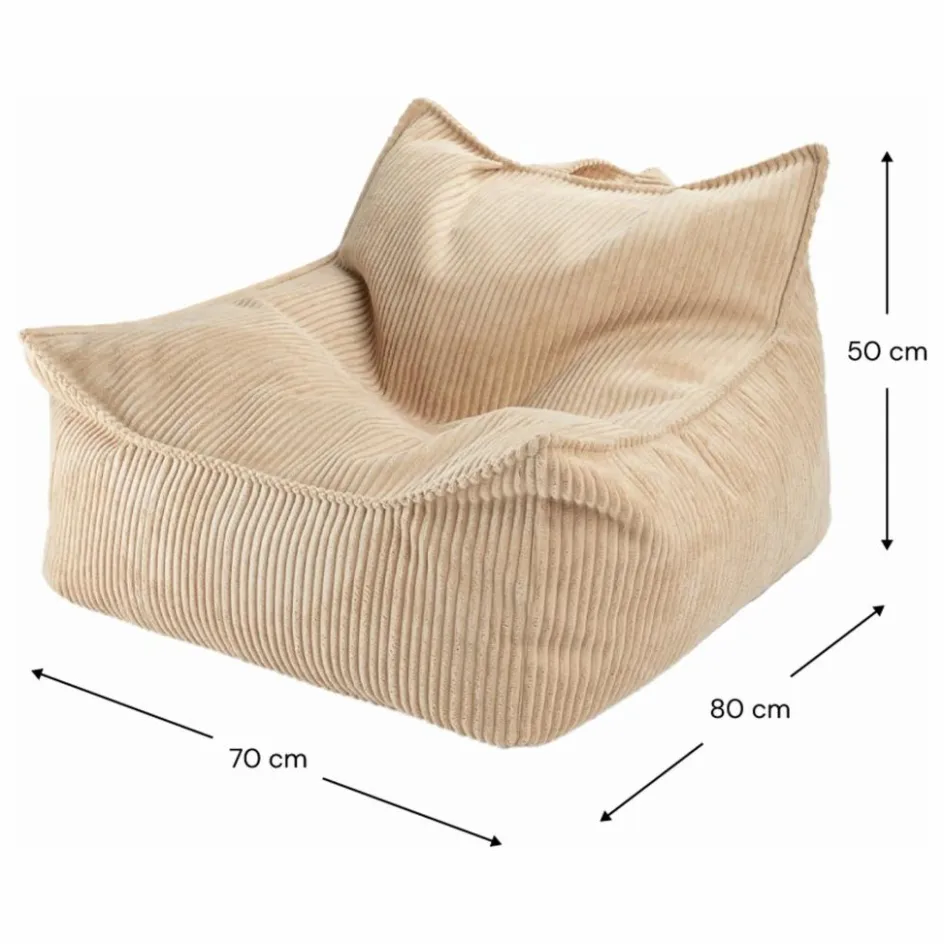 Best Wigiwama Fauteuil en velours côtelé | Marron clair